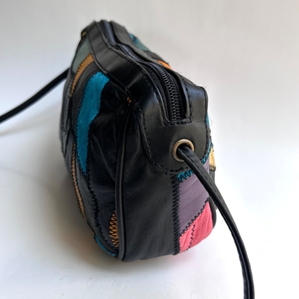 Chateau Multicolor Patchwork Leather Vintage Cros… - image 5